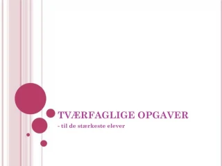 TV RFAGLIGE OPGAVER - slide 1
