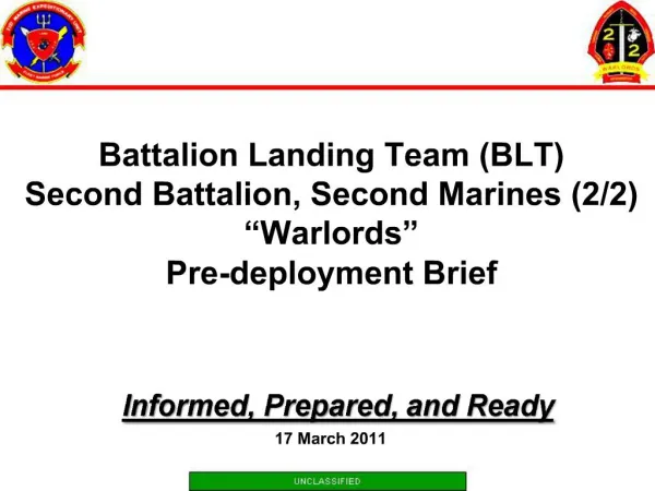 Battalion Landing Team BLT Second Battalion, Second Marines 2