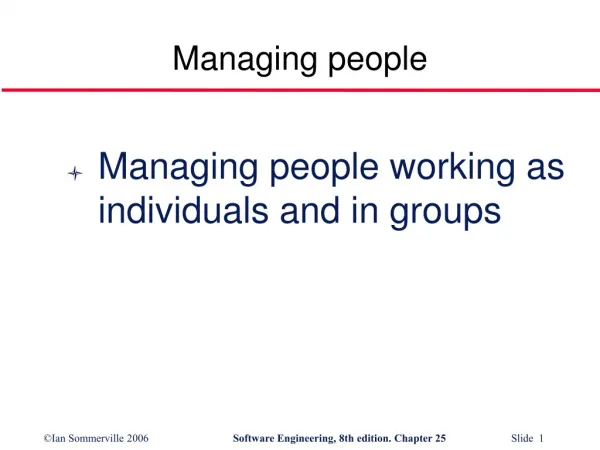 Managing people
