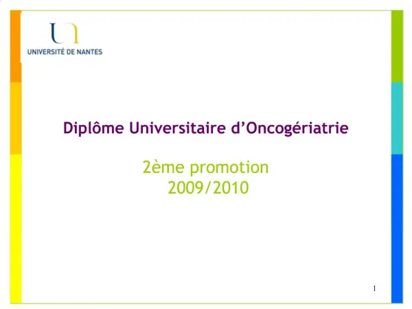 Dipl me Universitaire d Oncog riatrie