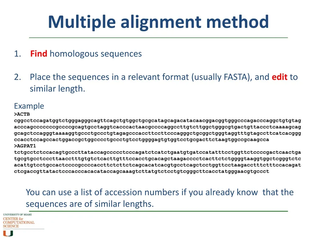 multiple alignment method