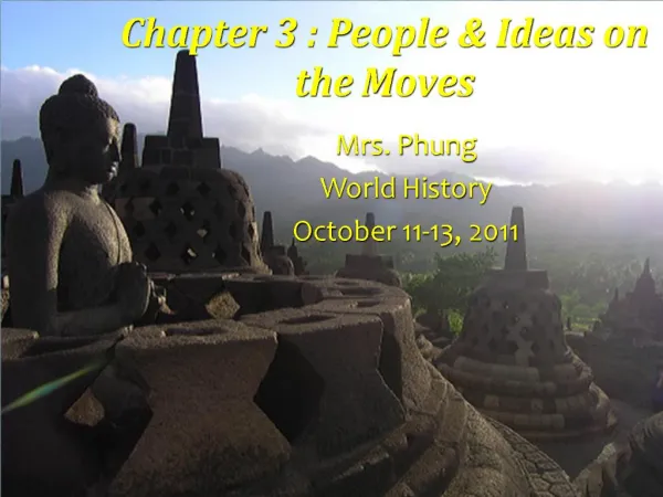 Chapter 3 : People Ideas on the Moves