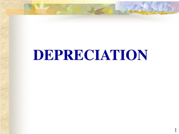 8 Depreciation