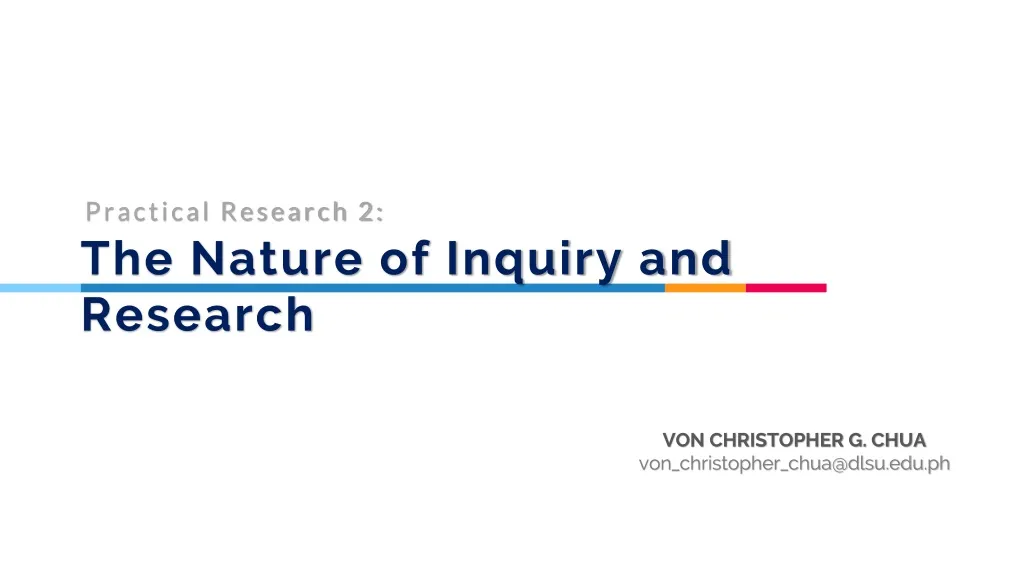 the nature of inquiry and research