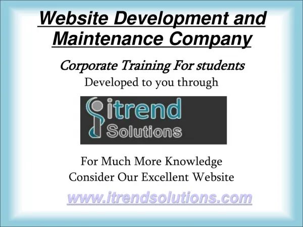 website development and maintenance company