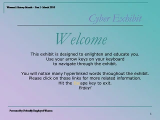 Cyber Exhibit - slide 1