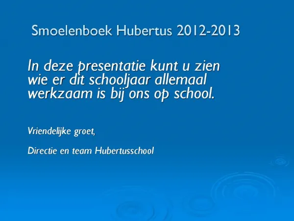 Smoelenboek Hubertus 2012-2013