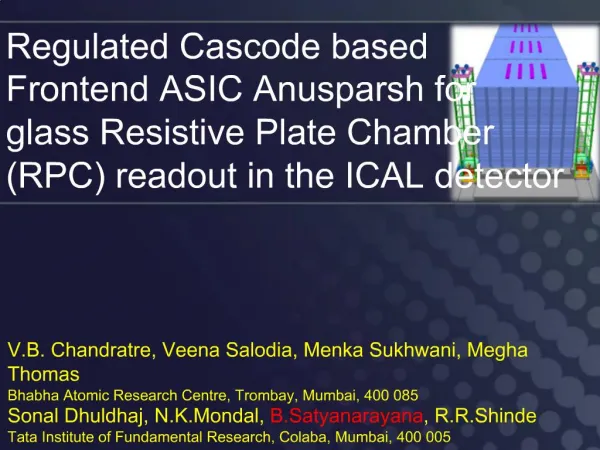 Regulated Cascode based Frontend ASIC Anusparsh for glass Resistive Plate Chamber RPC readout in the ICAL detector