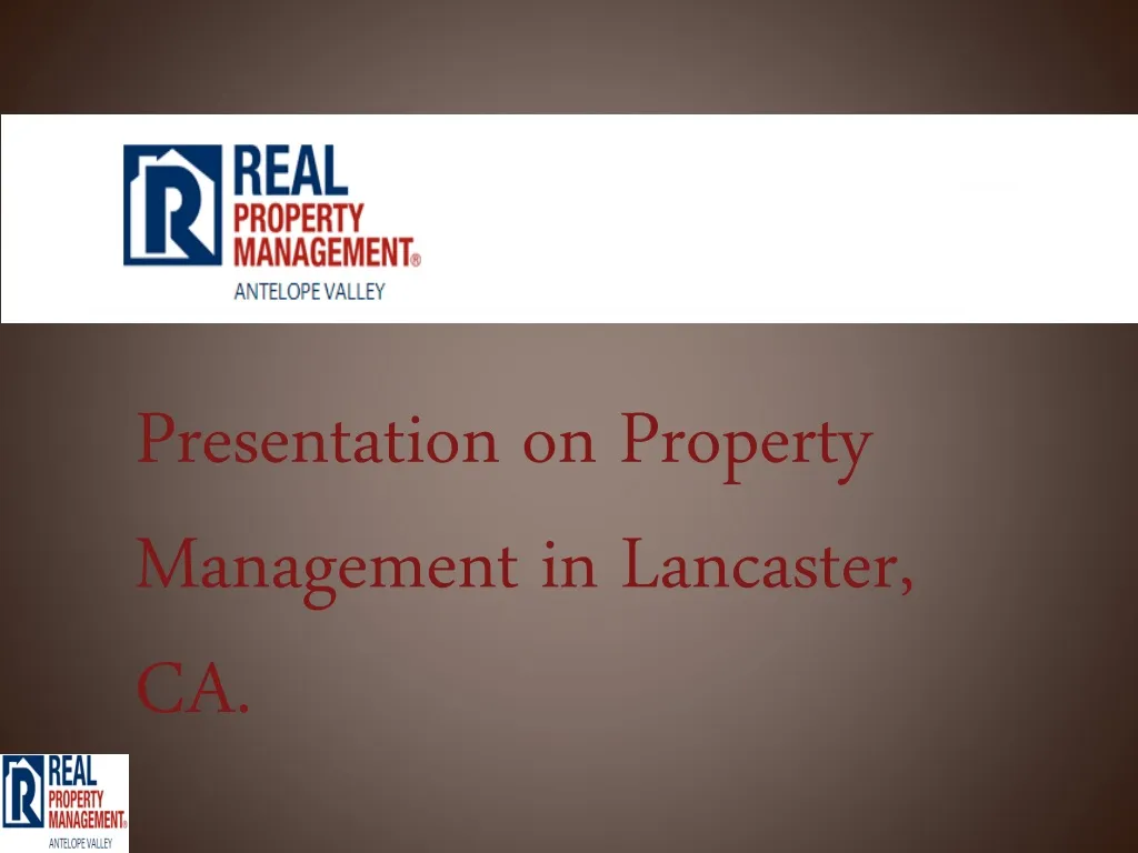presentation on property management in lancaster