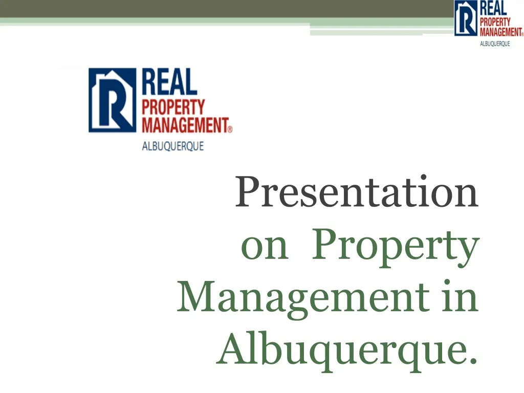 presentation on property management in albuquerque