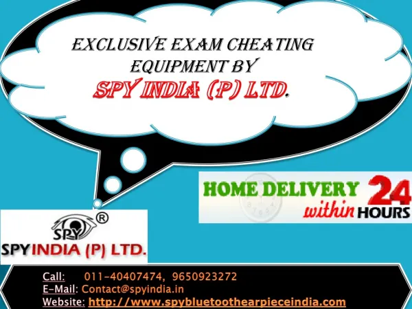 Exclusive Exam Cheating Equipment By Spy India