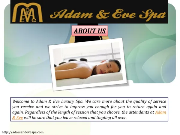 Exotic And Ontario Massages At Adam And Eve Spa