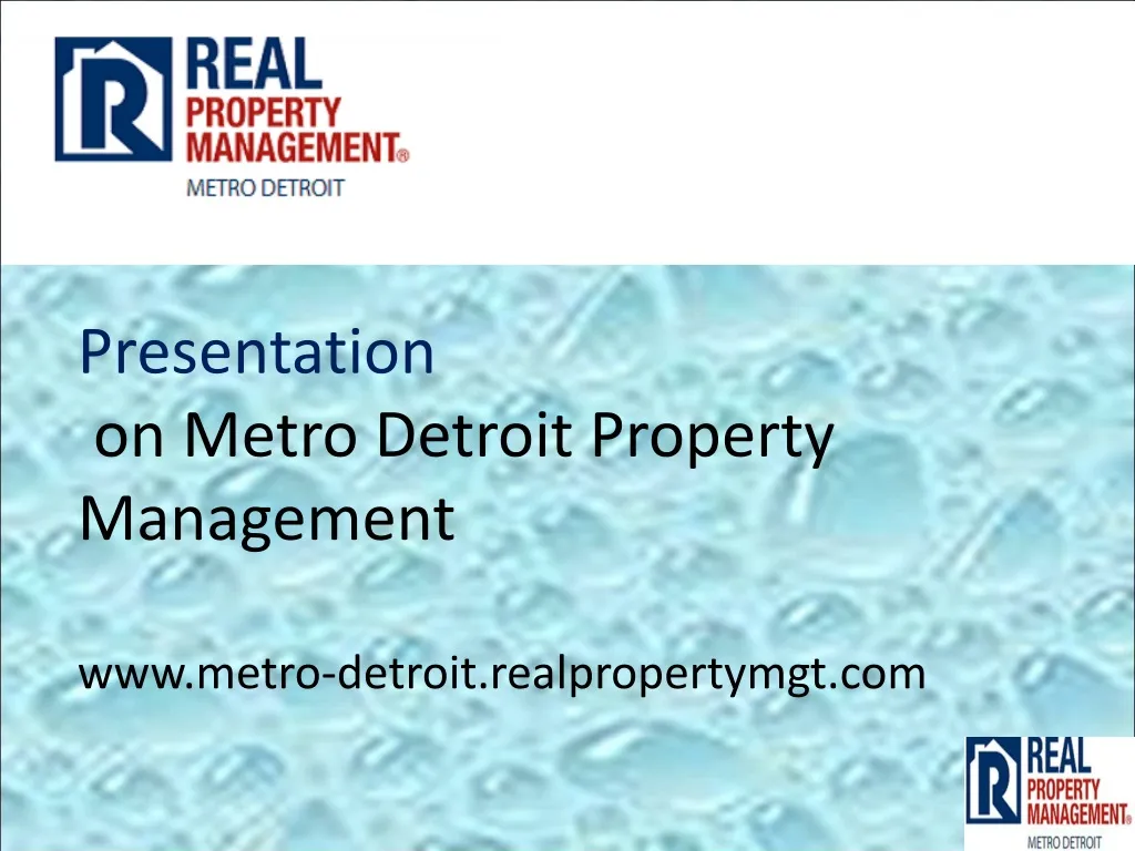 presentation on metro detroit property management