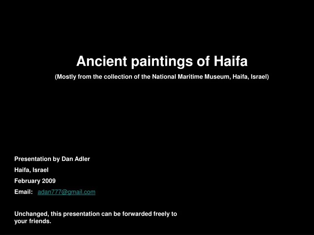 ancient paintings of haifa mostly from