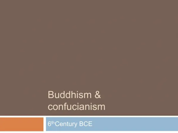 Buddhism confucianism