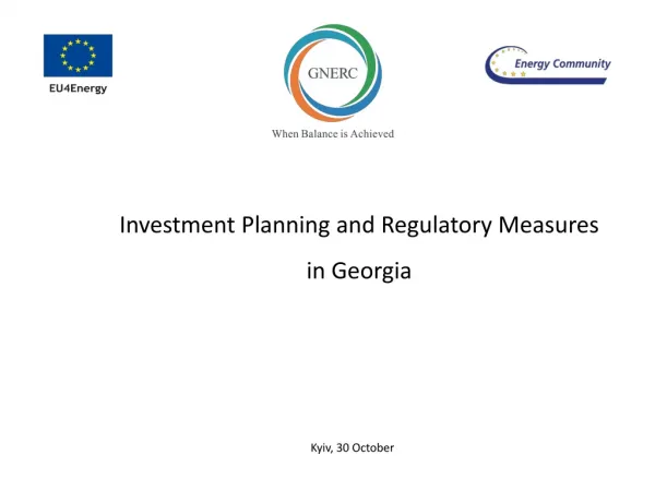 Investment Planning and Regulatory Measures in Georgia