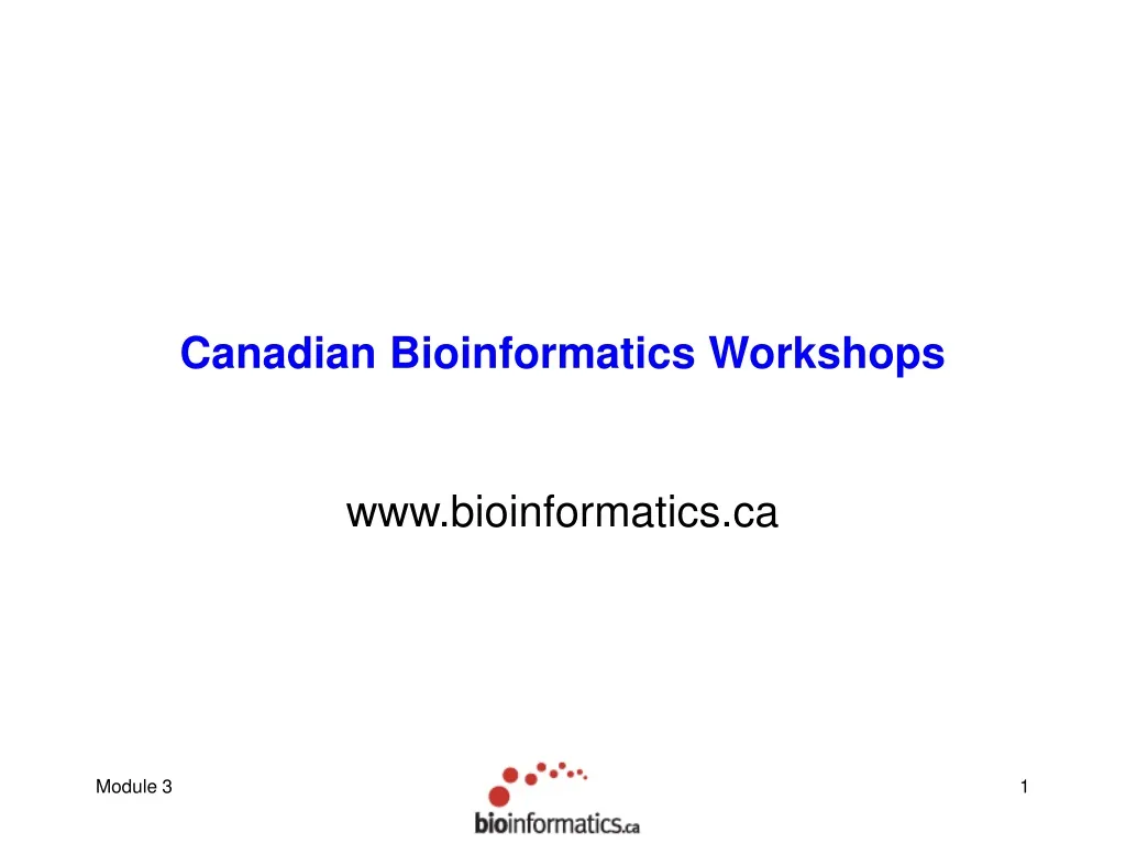 canadian bioinformatics workshops