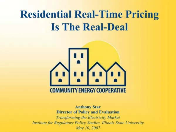 Residential Real-Time Pricing Is The Real-Deal