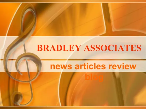 bradley associates news articles review blog, STRASSE NACH H