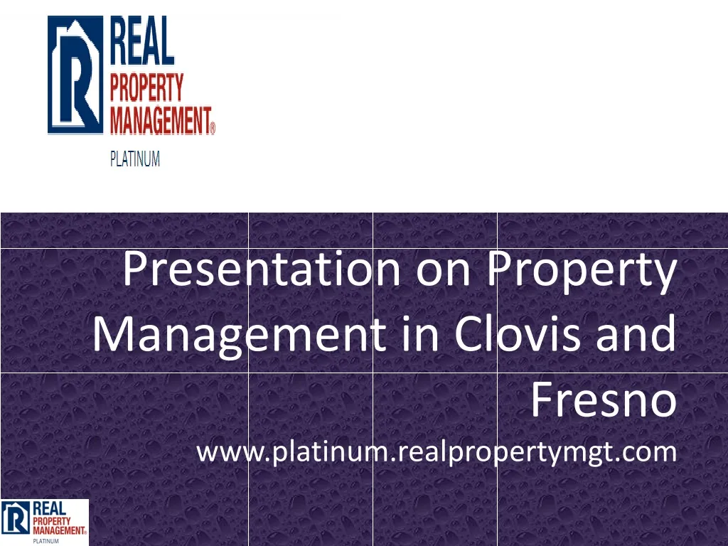 presentation on property management in clovis