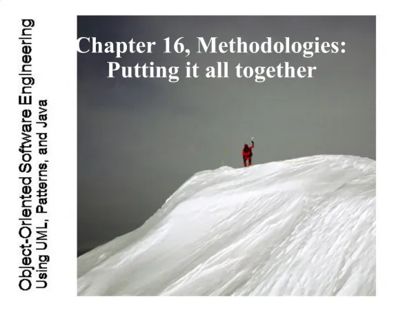 Chapter 16, Methodologies: Putting it all together
