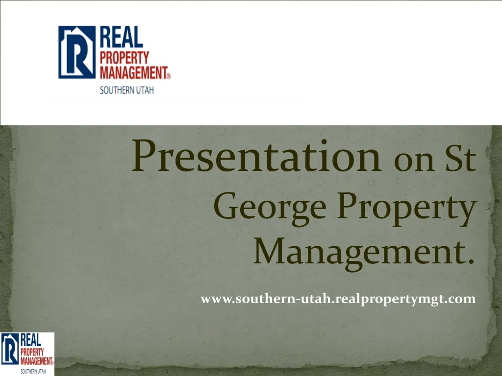presentation on st george property management