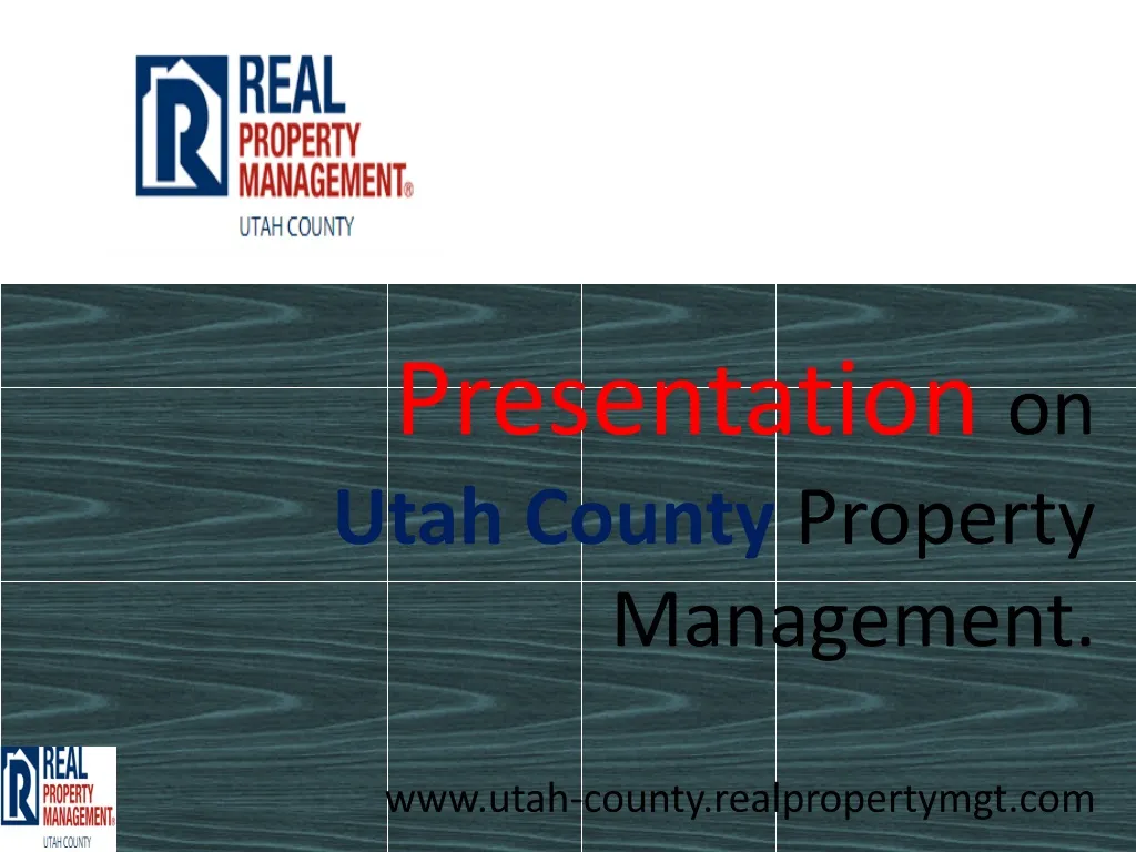presentation on utah county property management