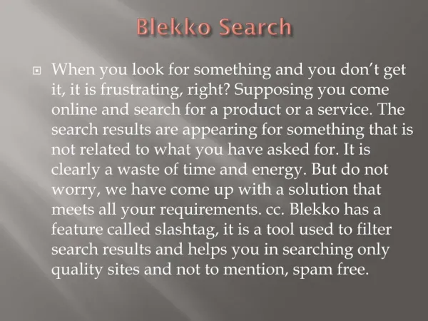 Blekko already has built-in controls to manage personally identifiable data.