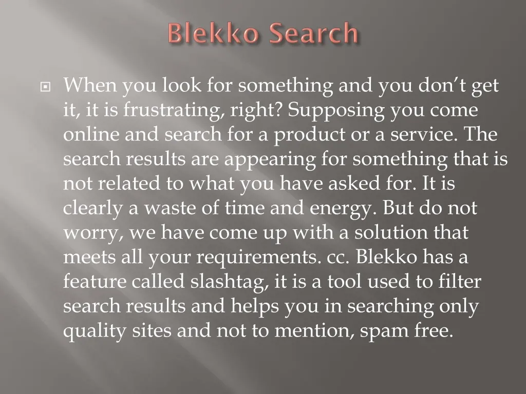 blekko search