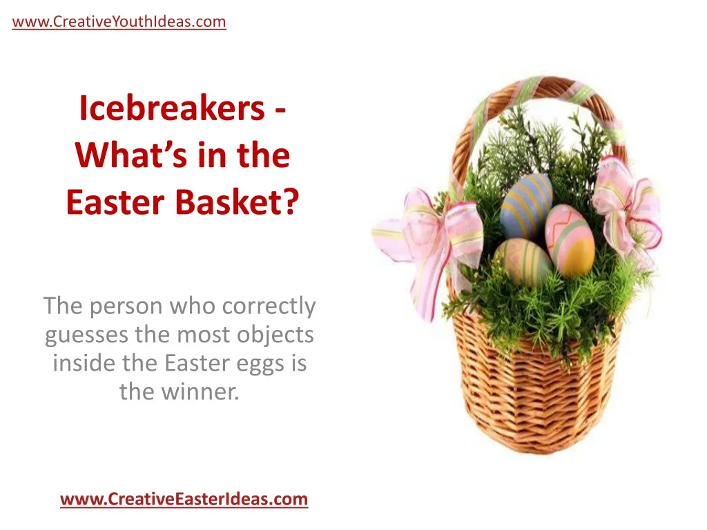 icebreakers what s in the easter basket
