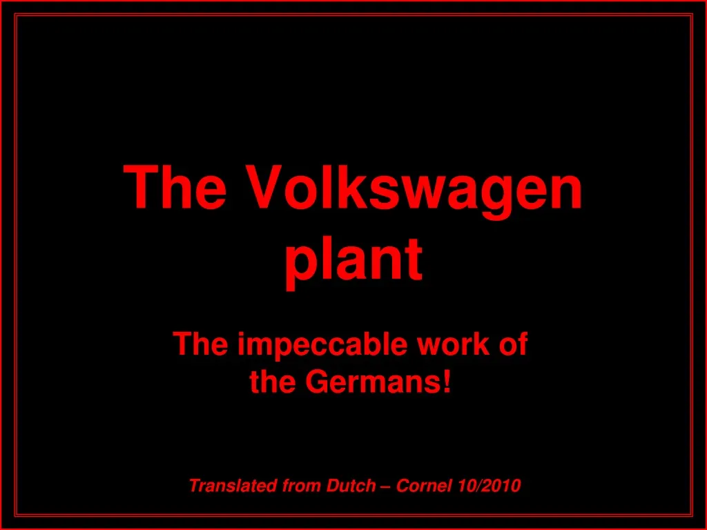 the volkswagen plant the volkswagen plant