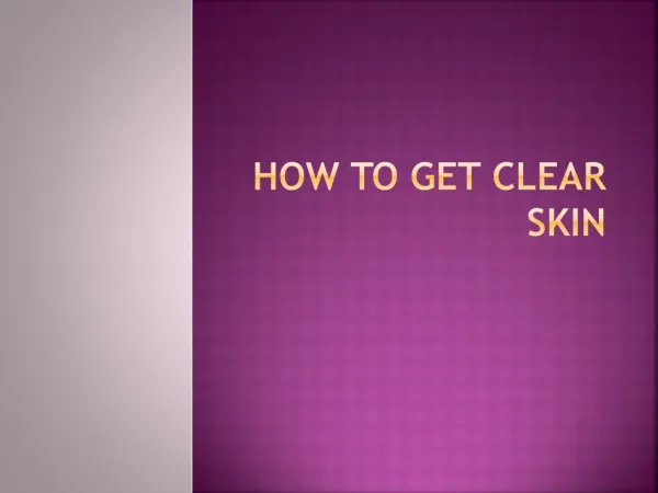 How to get clear skin