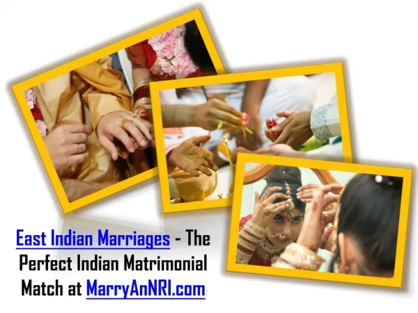 East Indian Marriages
