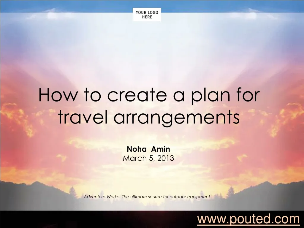how to create a plan for travel arrangements