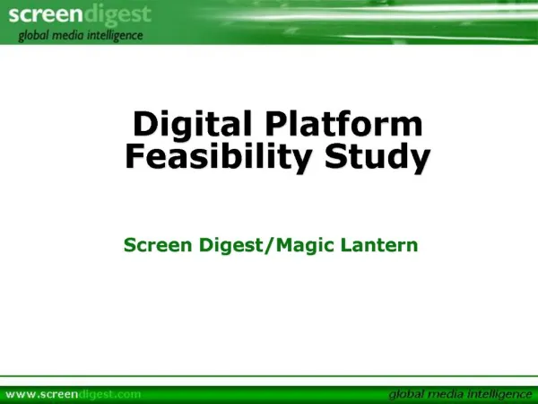Digital Platform Feasibility Study