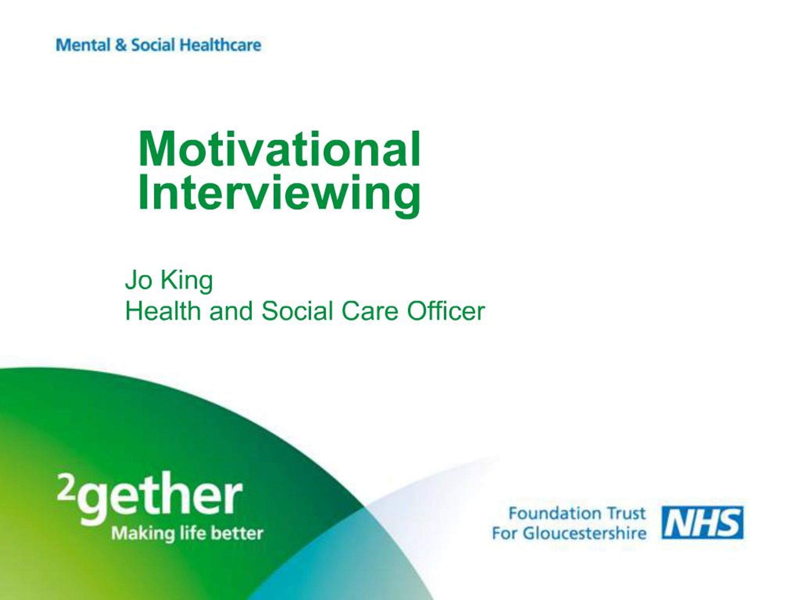 PPT - Motivational Interviewing PowerPoint Presentation, free download ...