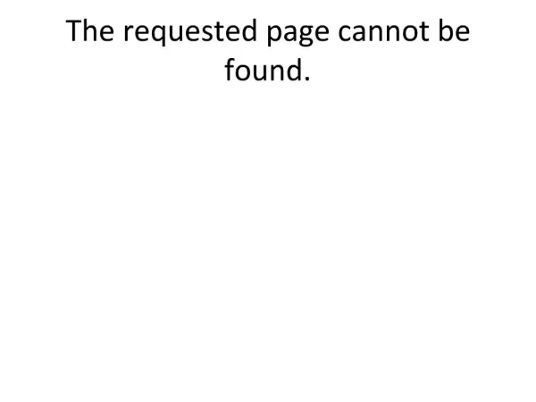 The requested page cannot be found.