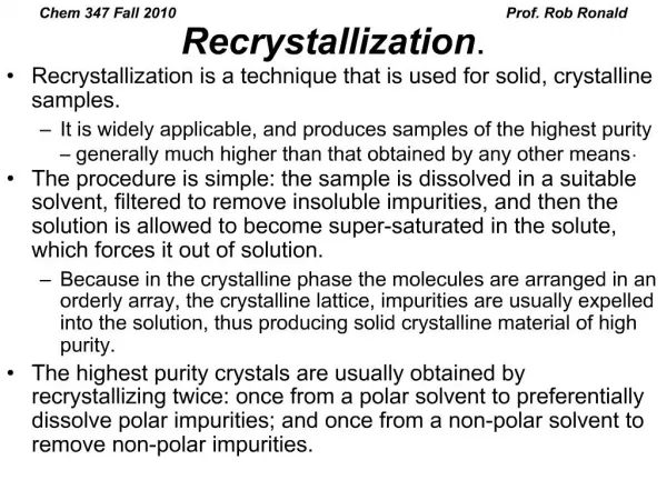 Recrystallization.