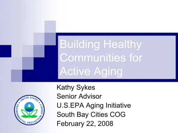 Building Healthy Communities for Active Aging