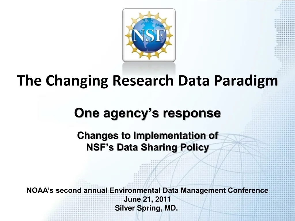 the changing research data paradigm