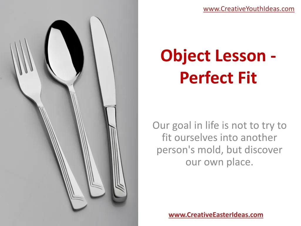 object lesson perfect fit