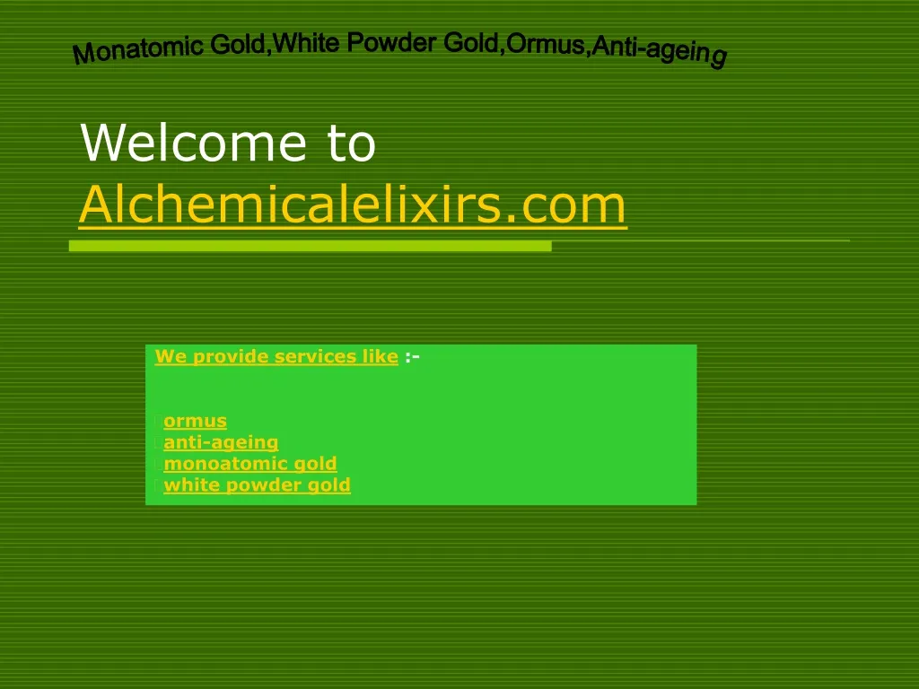welcome to alchemicalelixirs com
