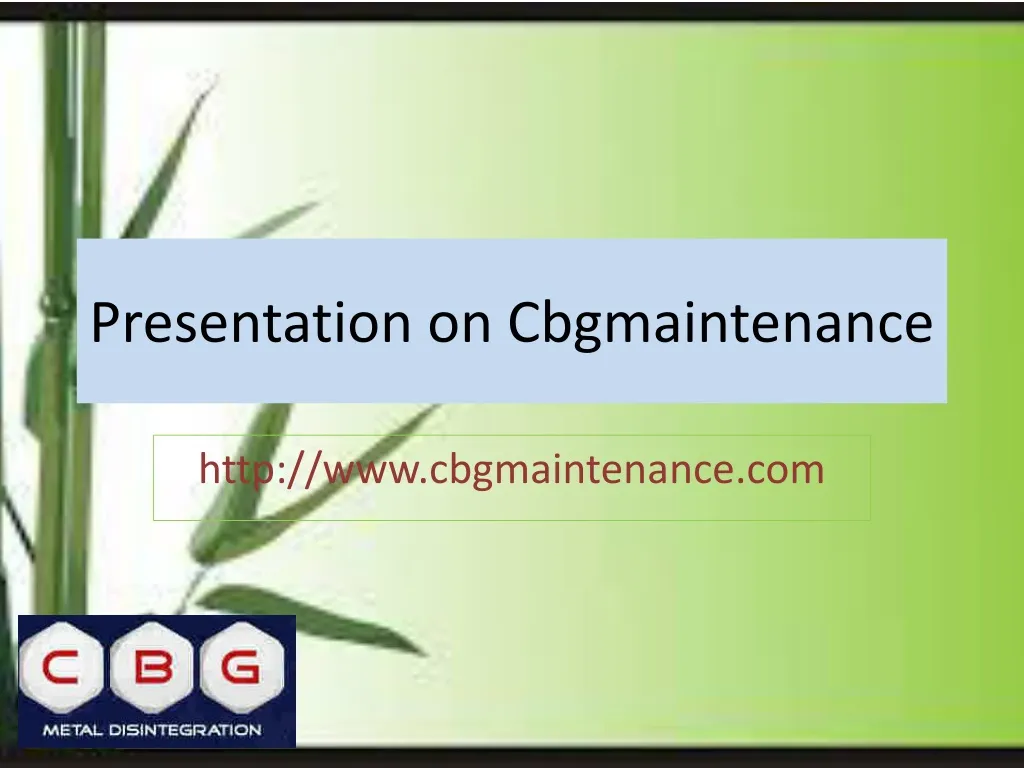 presentation on c bgmaintenance