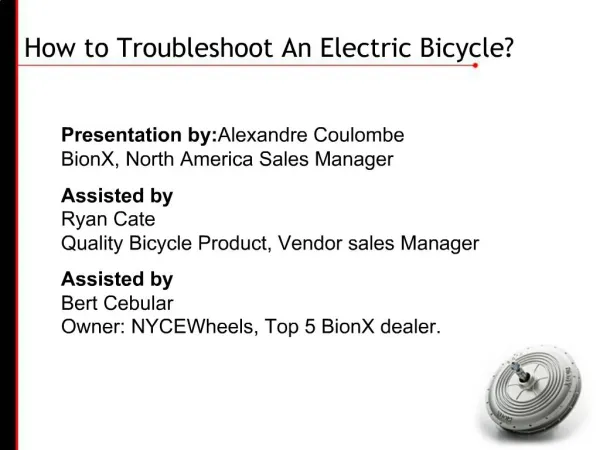 How to Troubleshoot An Electric Bicycle