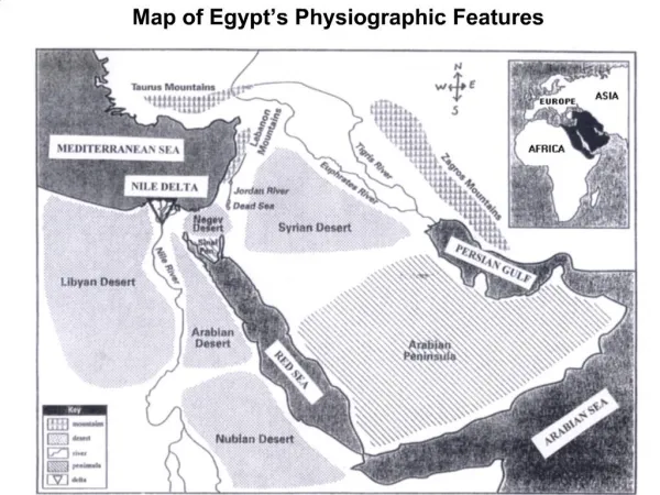Map of Egypt s Physiographic Features