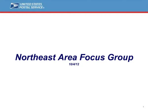 Northeast Area Focus Group 10