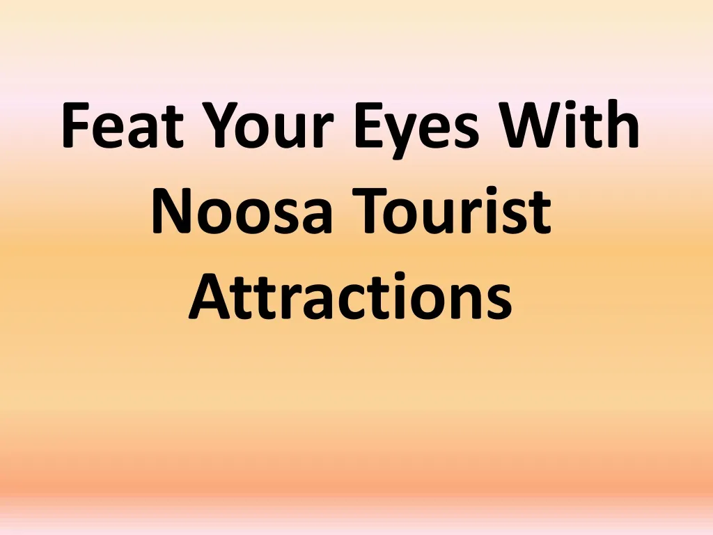 feat your eyes with noosa tourist attractions