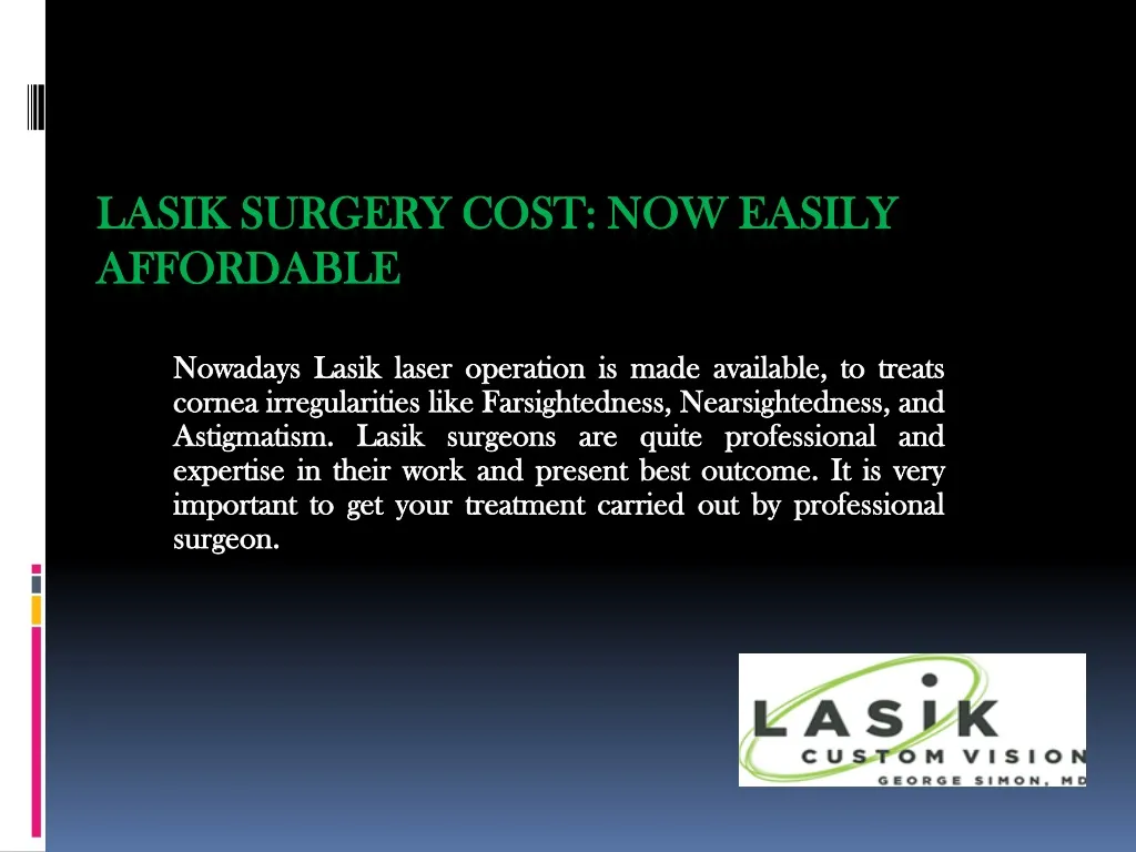 lasik surgery cost now easily affordable