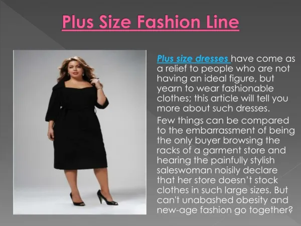 PPT - Plus Size Clothing_ A revolution in fashion PowerPoint Presentation -  ID:11497940