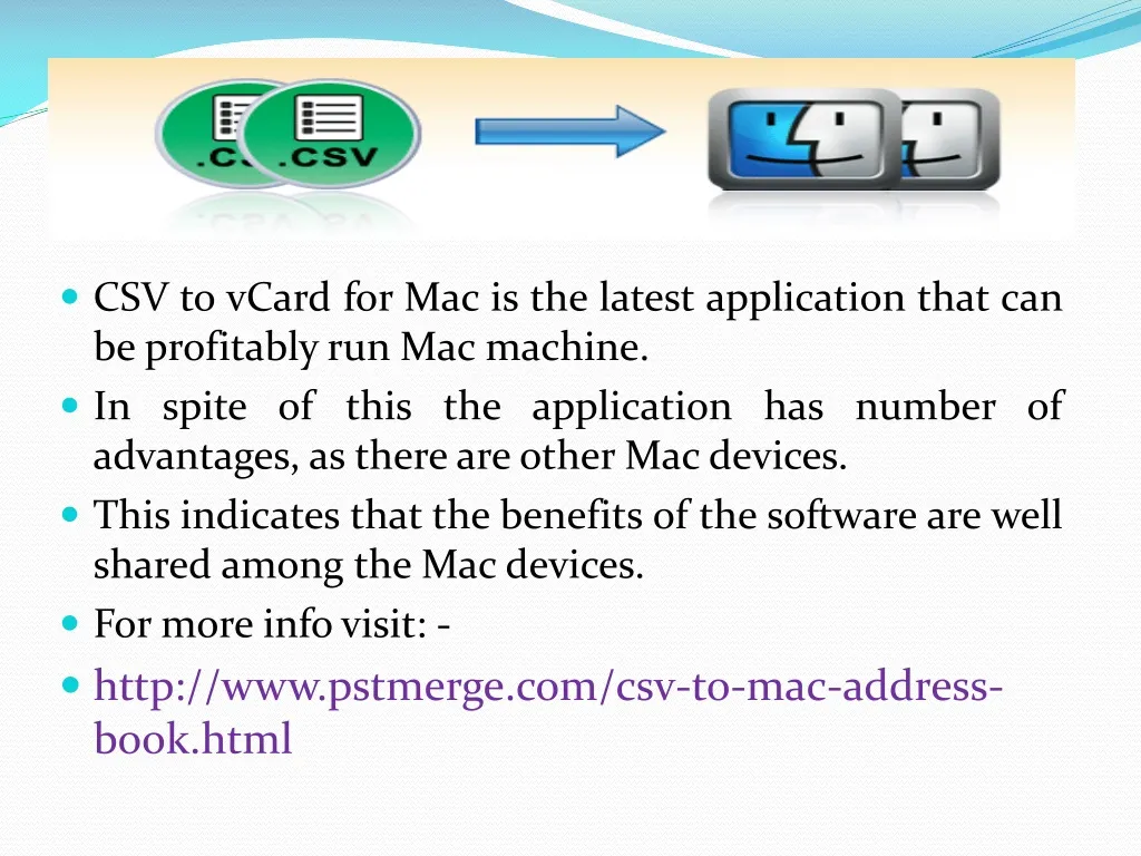 csv to vcard for mac is the latest a pplication
